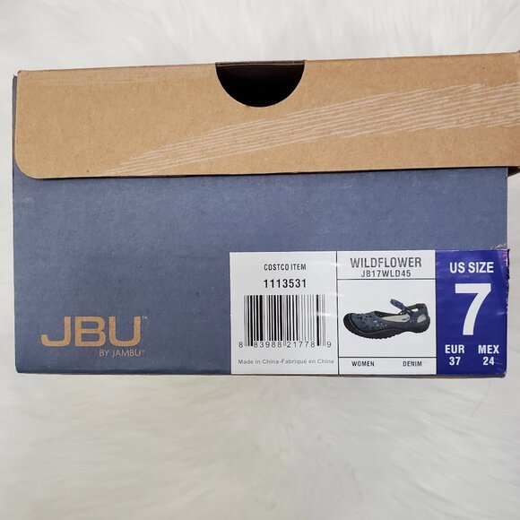 JBU BY JAMBU Women's Mary Jane Wildflower Shoes in Denim Blue - Picture 2 of 8